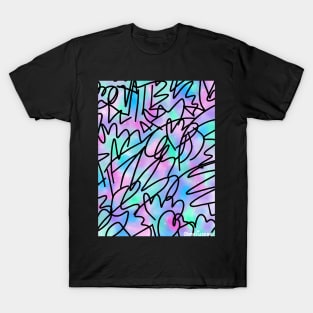 Pastel Retro Watercolour Abstract Leotard T-Shirt